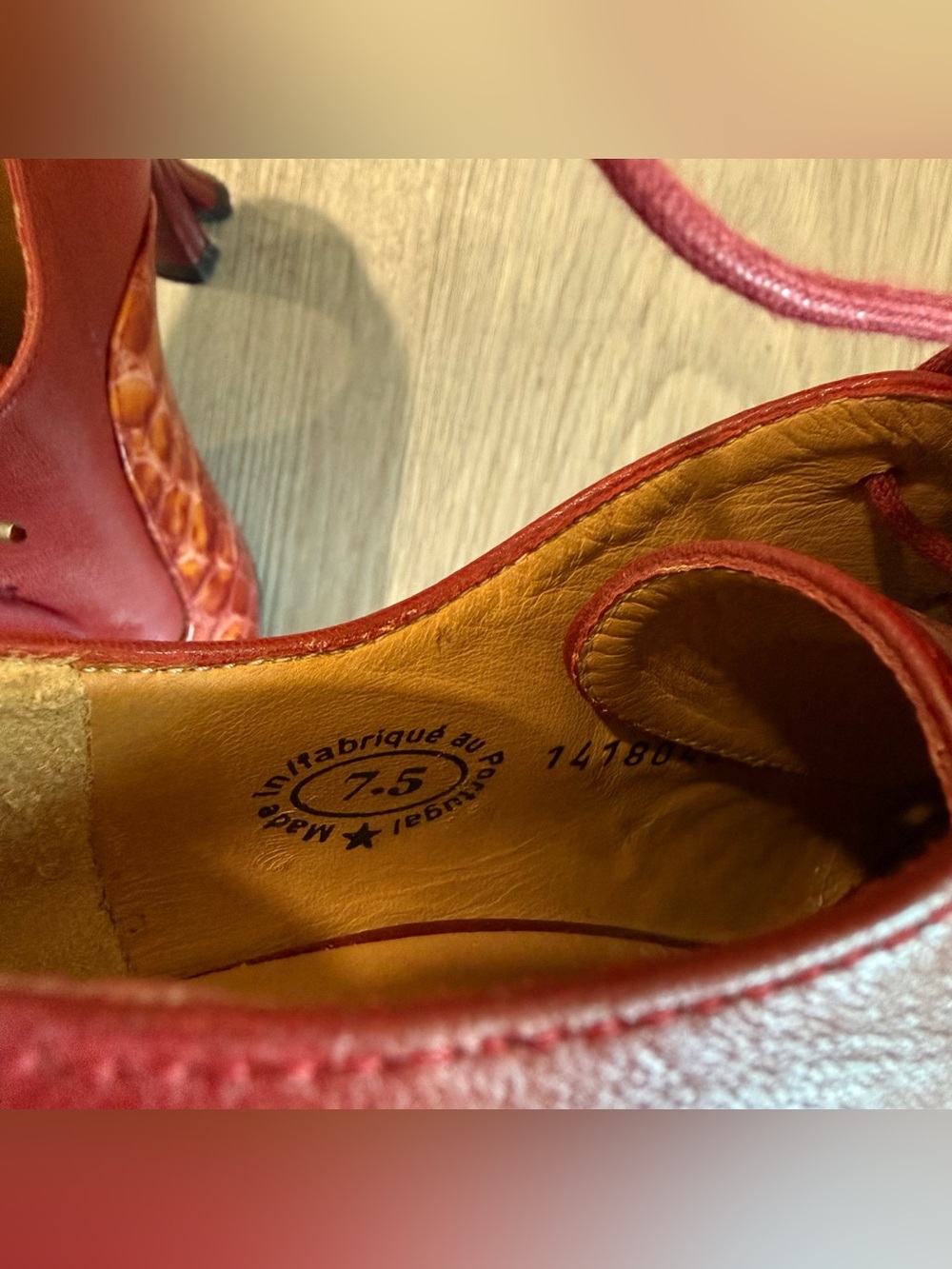 John Fluevog Celestial Communication Red Ursula Lace-Up Heel 7.5 - Picture 6 of 10